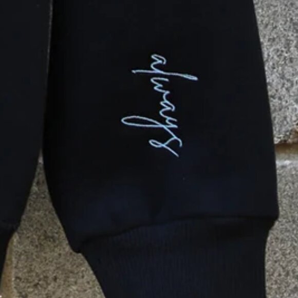 Mojo Provo After All This Time? Always XL Black Embroidered Sweatshirt NWOT - Picture 3 of 3